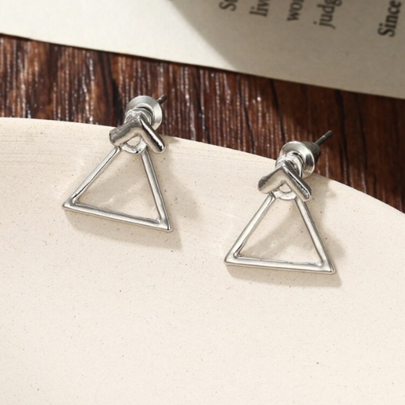 Dainty Geometric Peekaboo Earrings - Picture 8 of 11